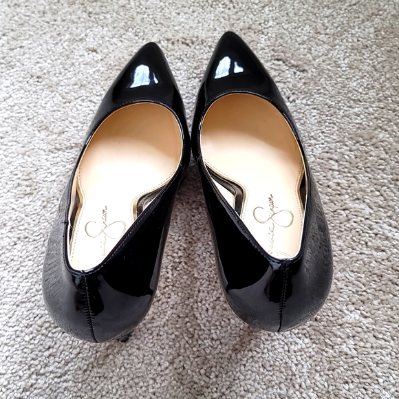 Jessica Simpson Nellah Black Patent Platform Pumps, Size 8.5M - Picture 7 of 10